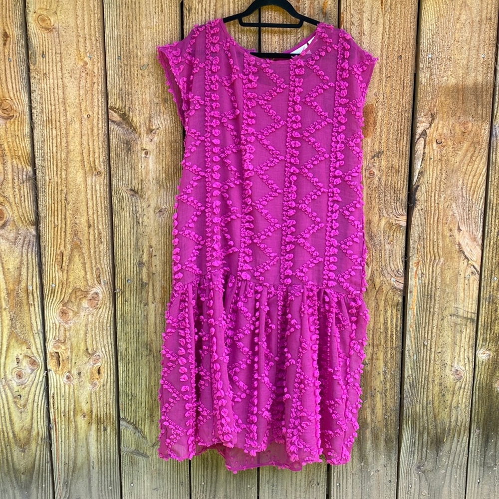 Anthropologie Maeve Blythe Textured Midi Dress